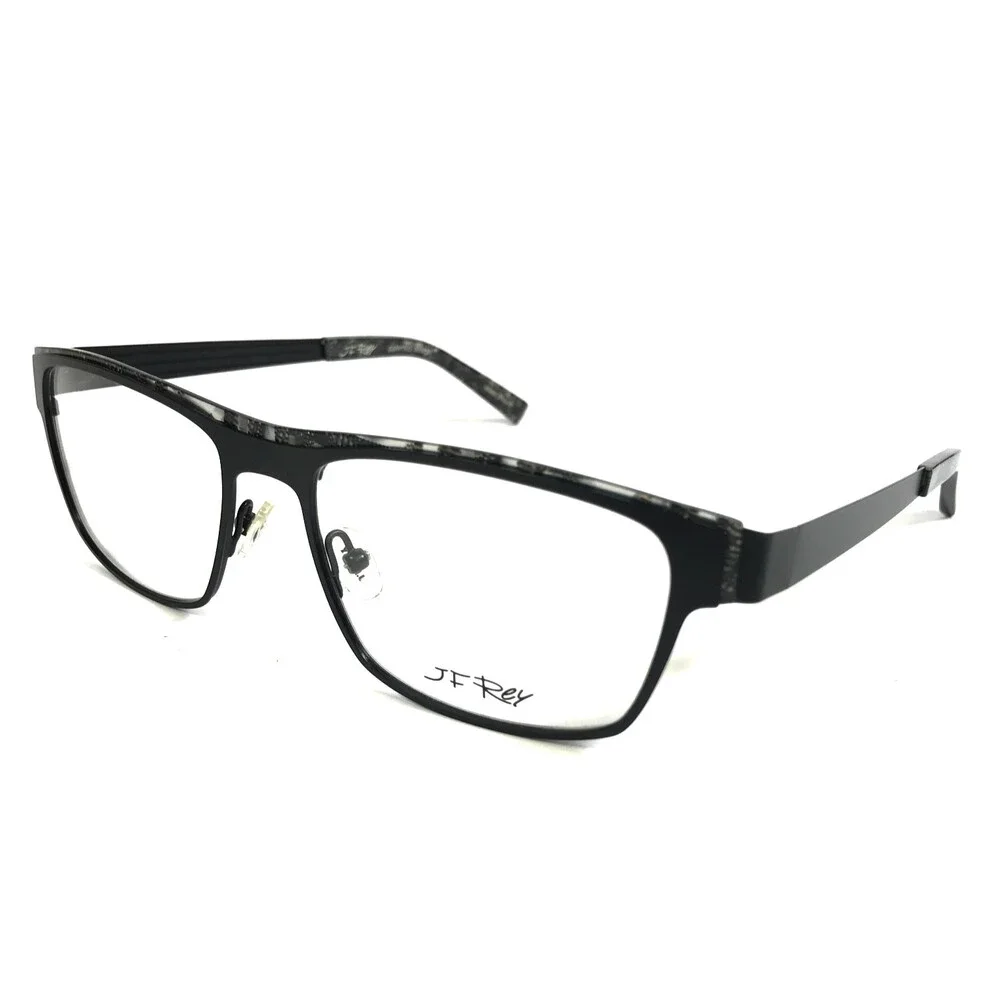 J.F. Rey Eyeglasses Frames JF2573 0010 Matte Black Gray Demi Tortoise 56-18-144
